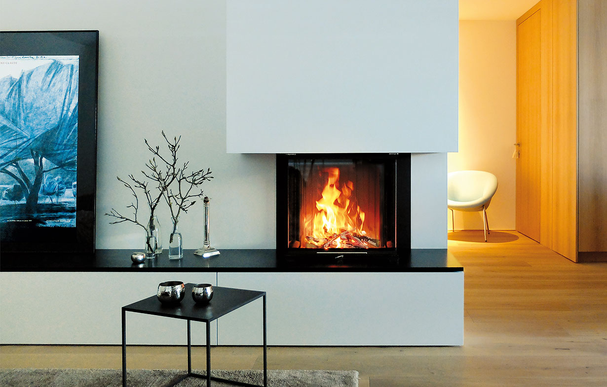 Heizkamin Schwarzstahl