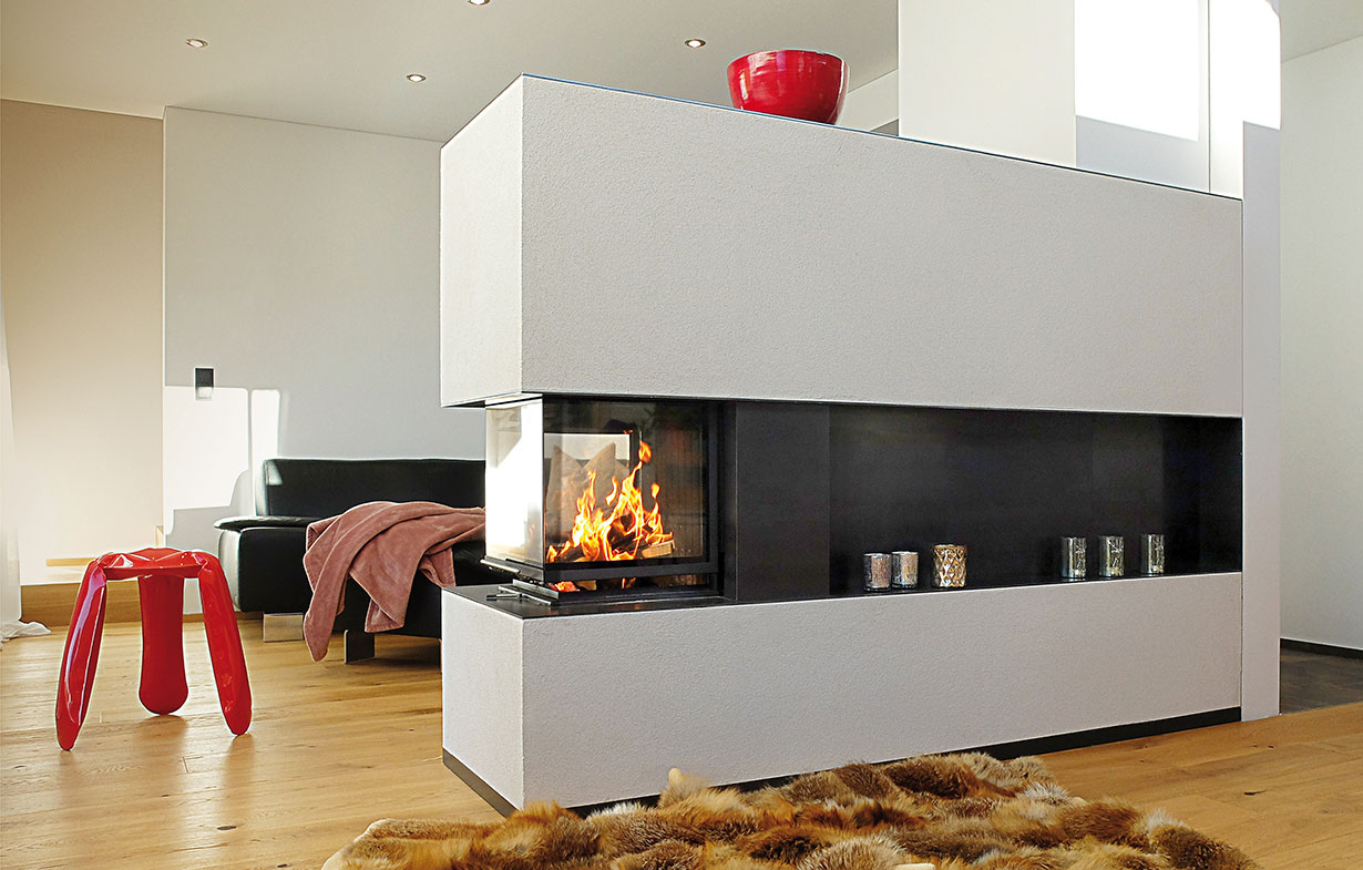 Heizkamin 3 Seiten Glas