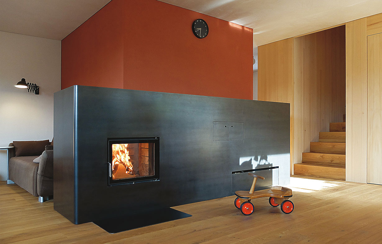 Ganzhausheizung Schwarzstahl Thum