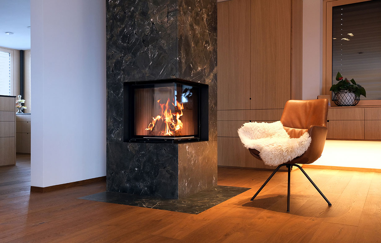 Heizkamin Quazit infinity brown